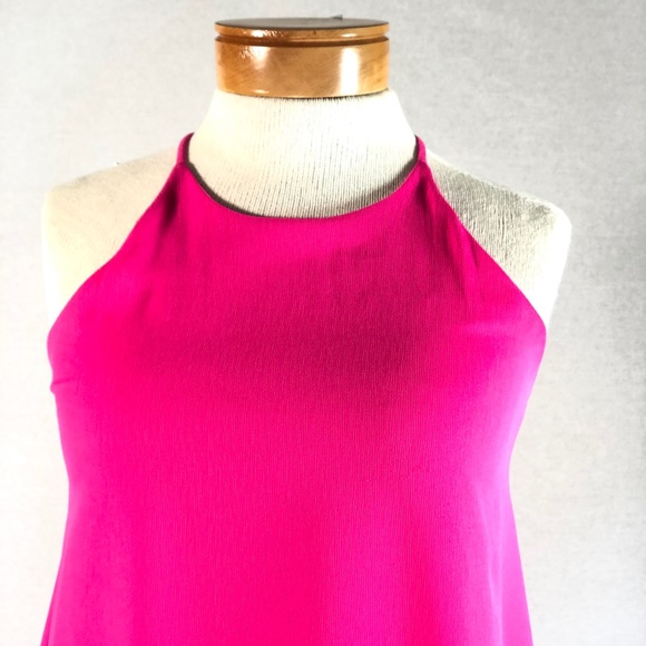 Everly Hot Pink Barbie Core Sleeveless Trapeze Dress XS - Picture 2 of 10